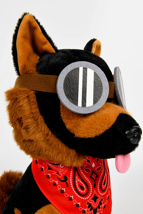 Fallout 1 2 3 4 76 Dogmeat Puppy Plush Figure Plushie Statue + Bandana Scarf