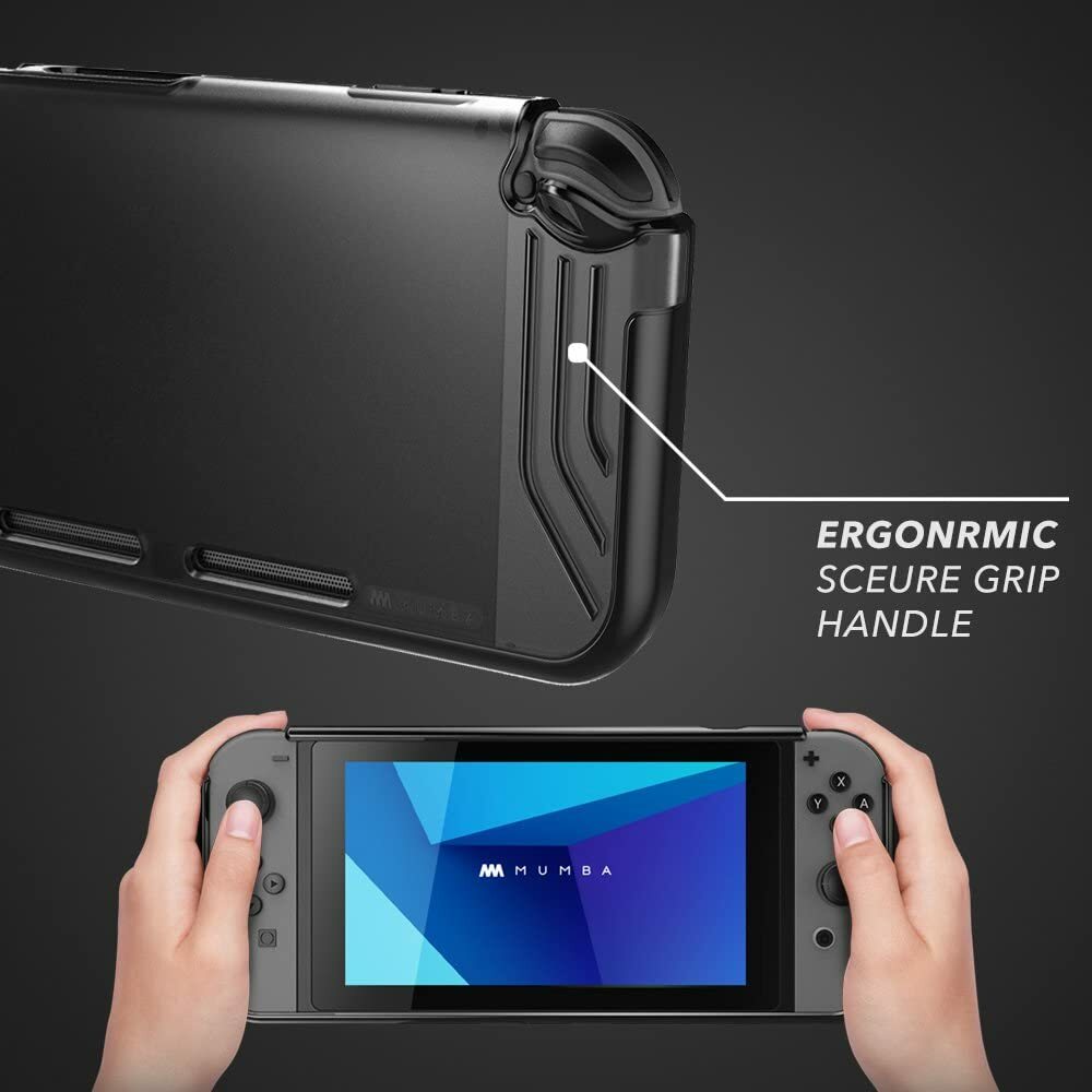 Mumba Slim Clear Case for Nintendo Switch Console Hybrid Protective Bumper Cover