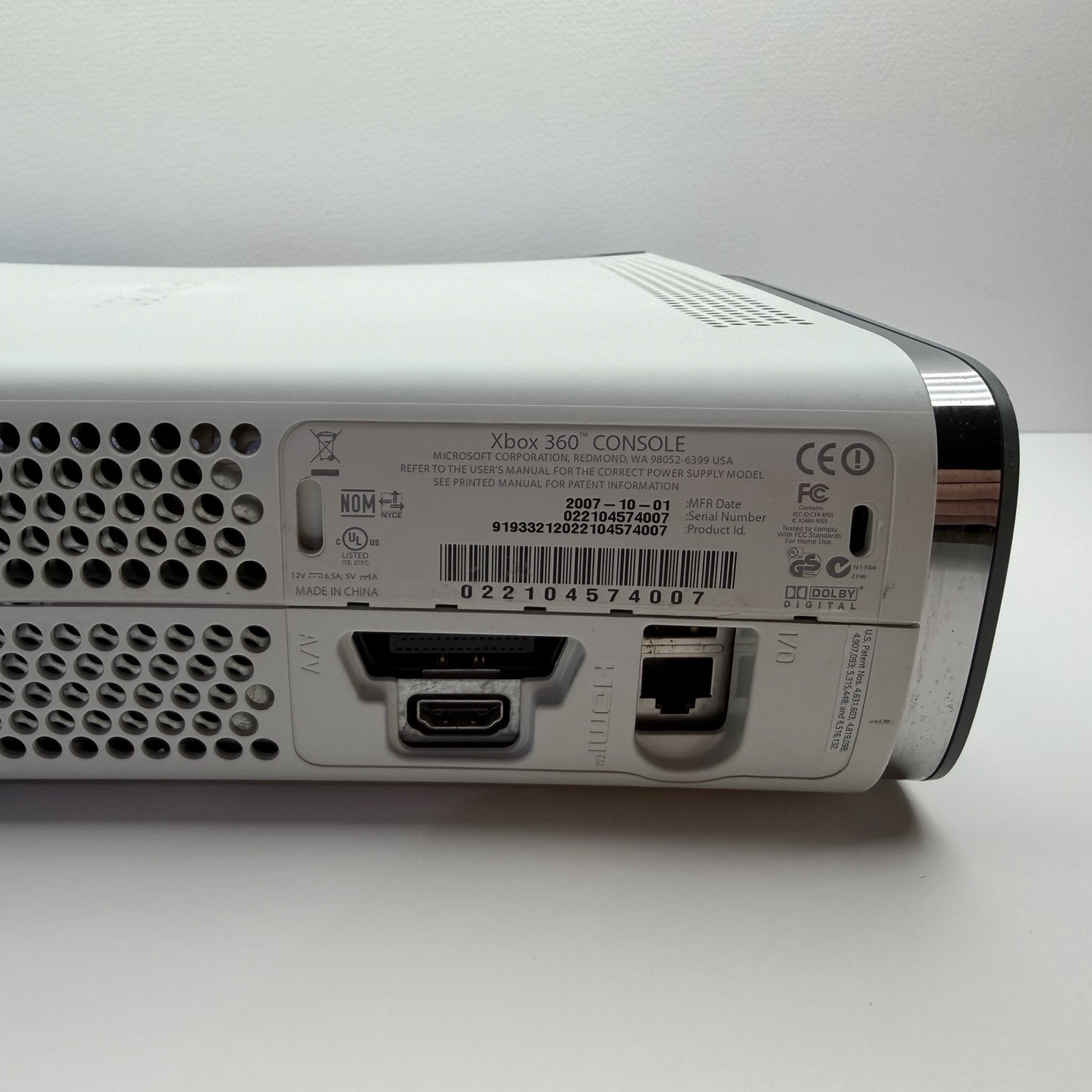 Xbox 360 Fat White Console Zephyr 20GB Cleaned & Tested New Paste With Cords