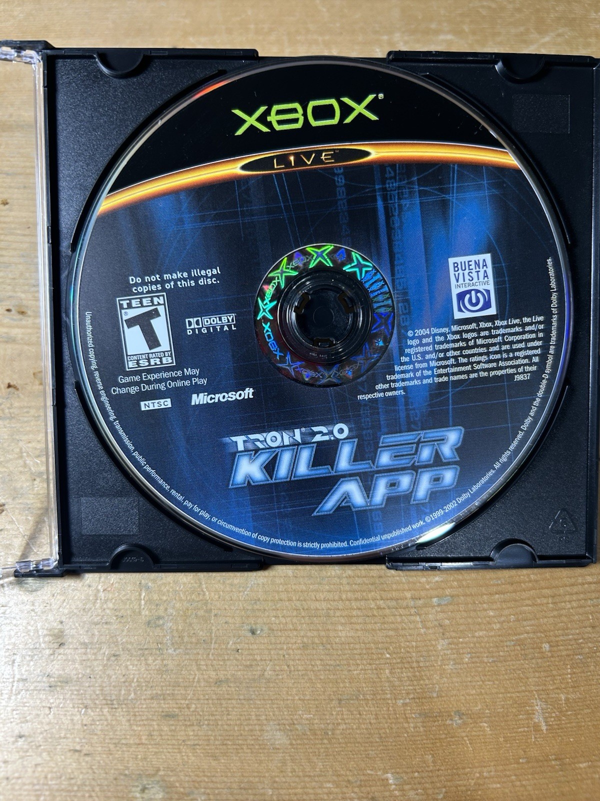 Tron 2.0: Killer App (Microsoft Xbox, 2004) DISC ONLY Tested Ships Free
