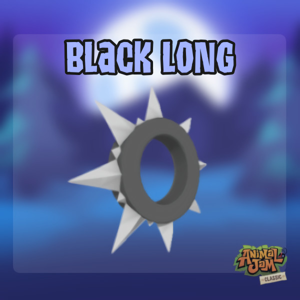 Animal Jam Classic (AJC) – Black Long Spike (Solid) – (READ DESC BEFORE BUYING)