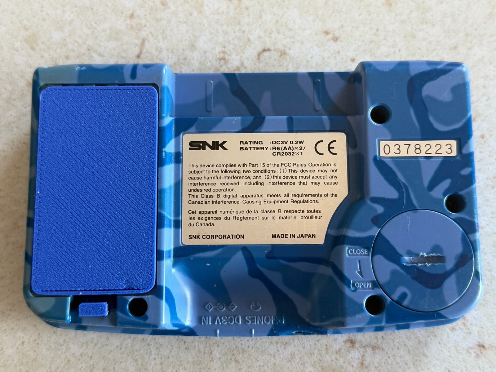 SNK Neo Geo Pocket Color Console – Camouflage Blue (NGPC)