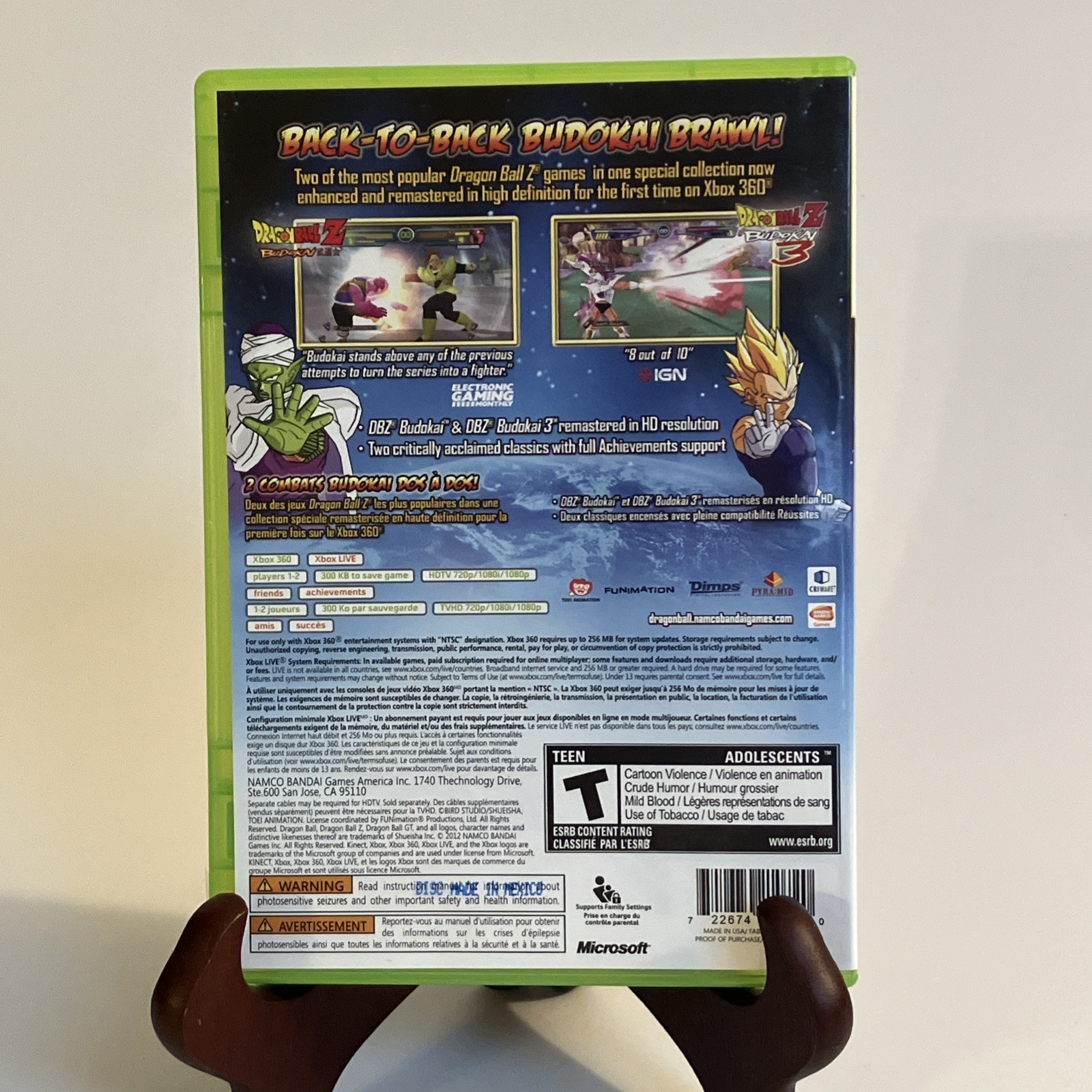 Dragon Ball Z: Budokai HD Collection (Xbox 360,2012) CIB w/ Manual Bandai Tested