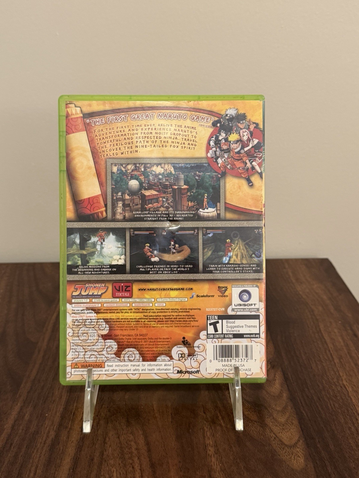 Naruto: Rise of a Ninja (Microsoft Xbox 360, 2007) • No Manual • Tested