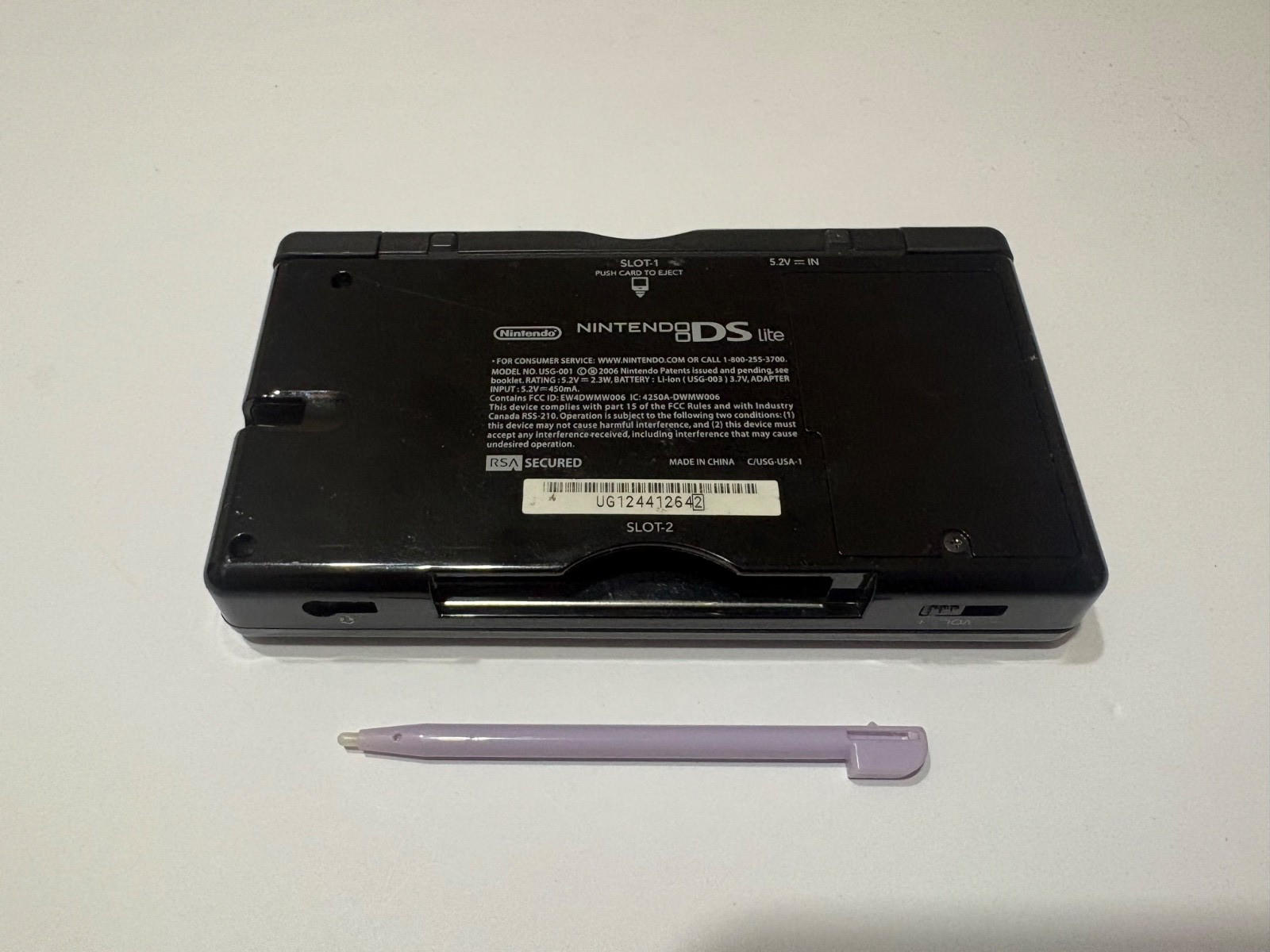 Nintendo DS Lite Handheld System – Onyx Black tested and working