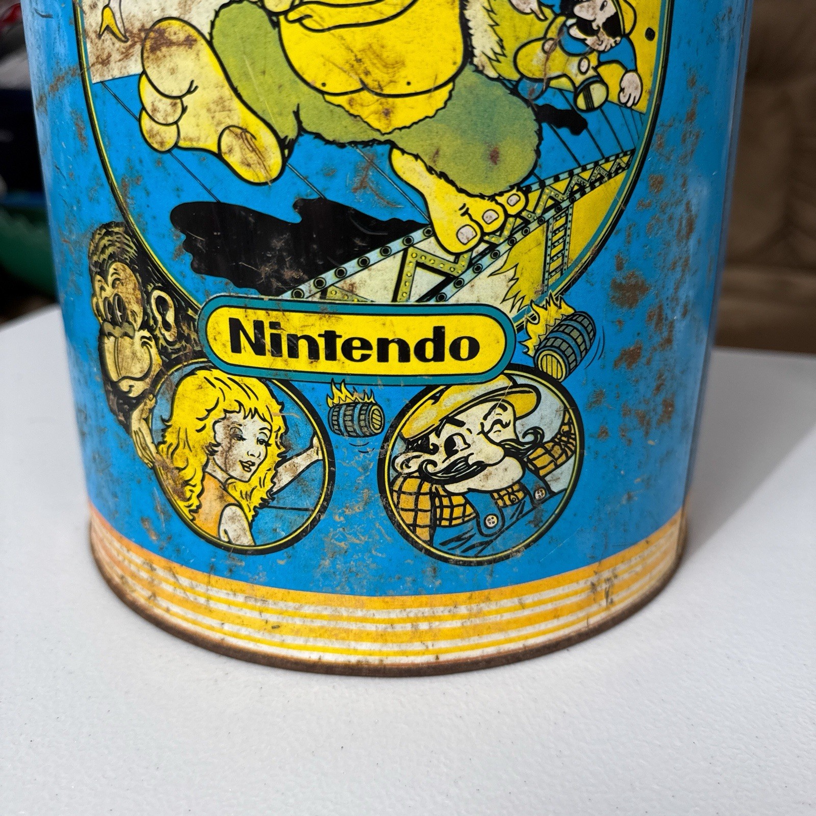 Nintendo DONKEY KONG Garbage Bin Trash Can Waste Basket NES Rare Edition 1982