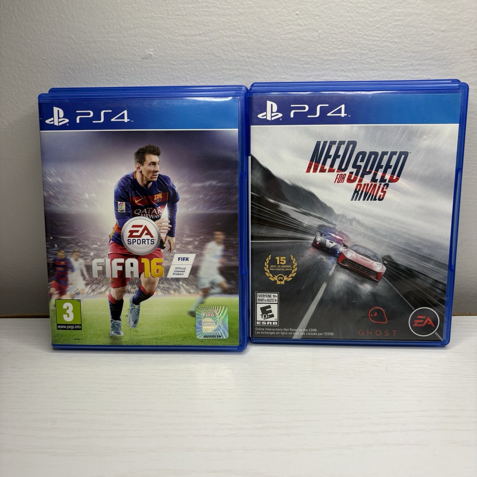 S4 Game Lot 4 – Spider-Man Last of Us Remastered NFS Rivals FIFA 16 CIB