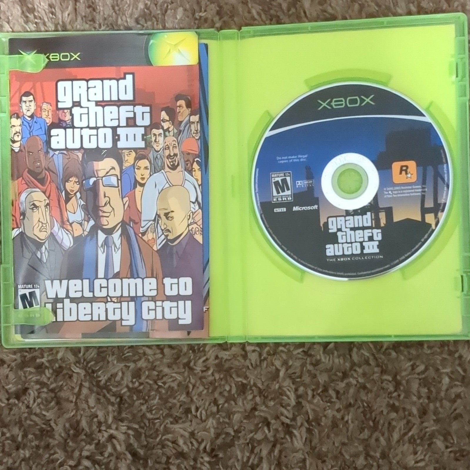 Rockstar Games Grand Theft Auto III (Xbox) Manual Included w/ Case Disc Map