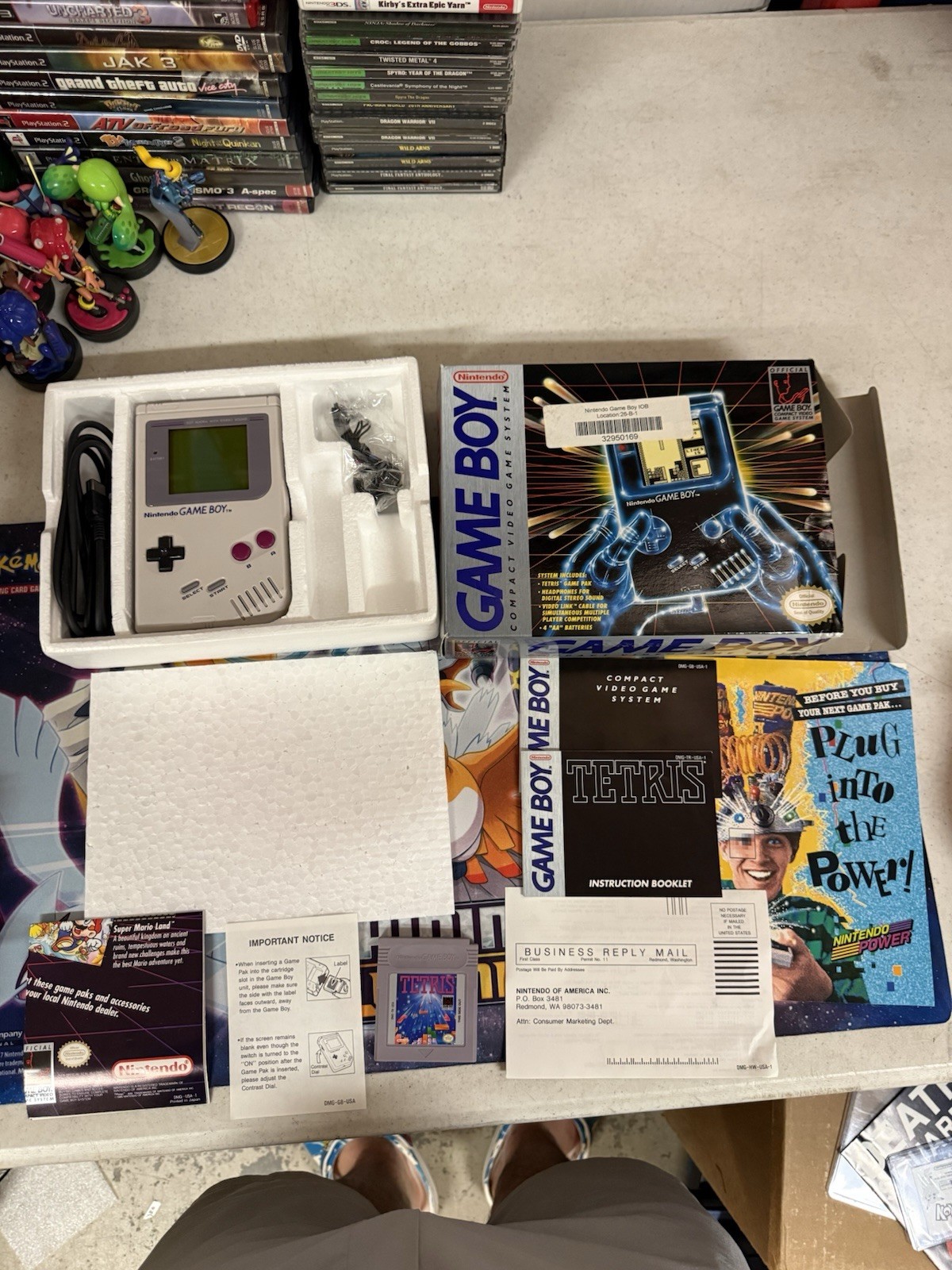 1989 Nintendo Game Boy Console DMG-01 Complete Box w/ Tetris & Manual CIB Works