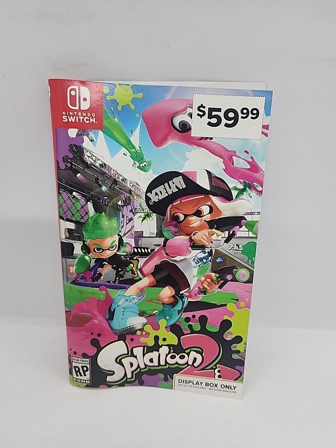 Splatoon 2 Display Box Only Nintendo Switch Artwork Rating Pending