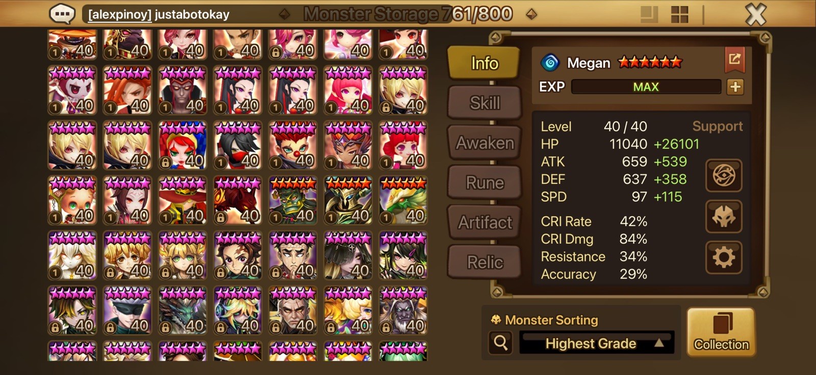 Summoners war end game 9ld5 account 230 swift , 188 vio will 182