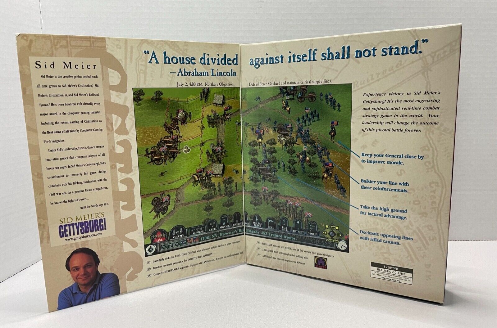 Sid Meier’s Gettysburg! Big Box PC CD-ROM Game Complete Civil War 1997 Strategy