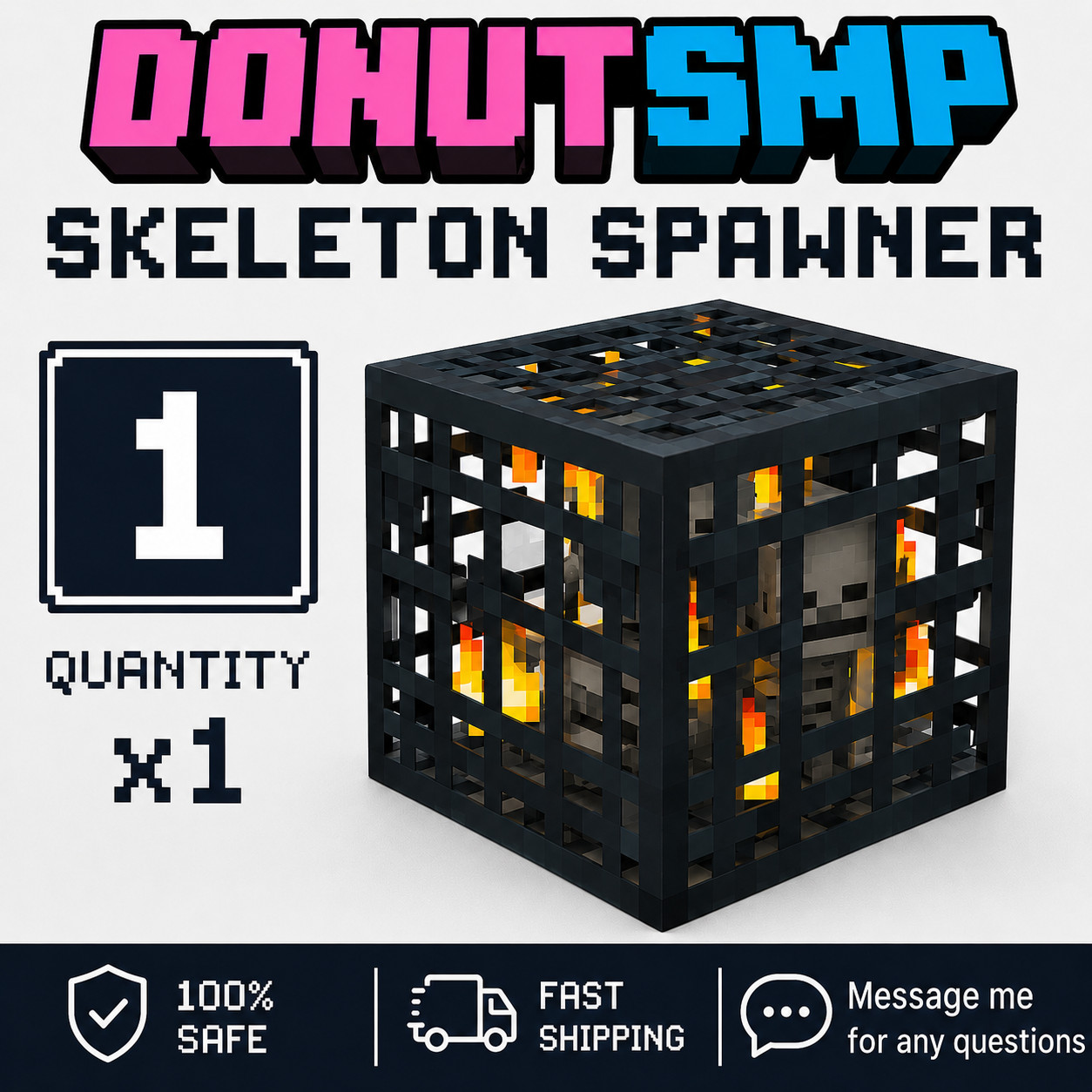 DonutSMP | 1 Skeleton Spawner | Cheapest + Fast Delivery | 100% Safe!