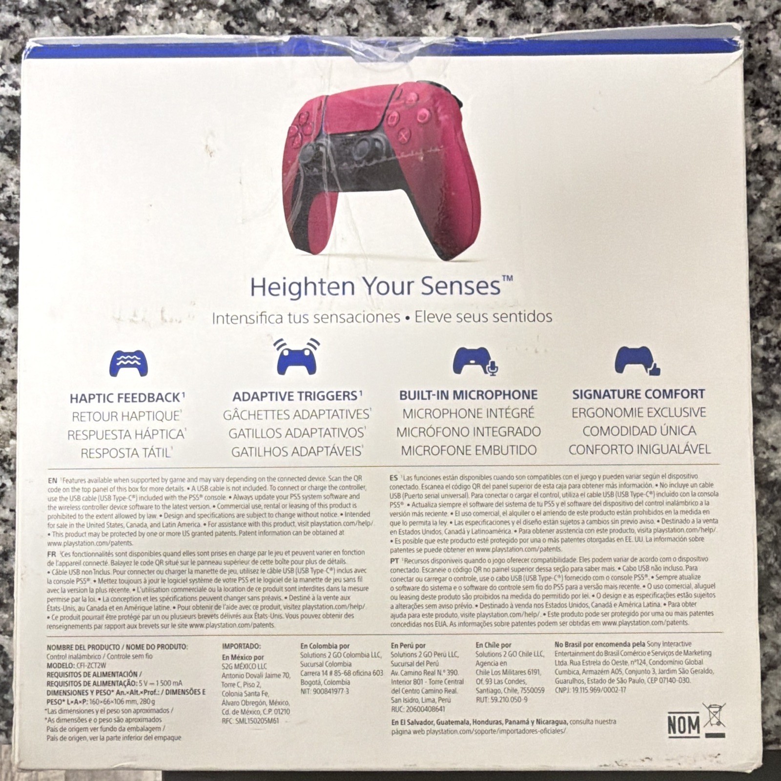 Sony DualSense Wireless Controller Cosmic Red Haptic/Adaptive Mic CFI-ZCT1W