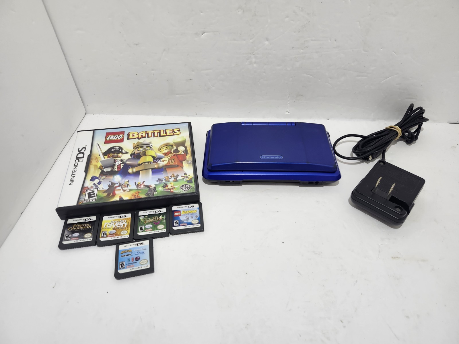 Original Nintendo DS Electric Blue Handheld System Tested Working With Games