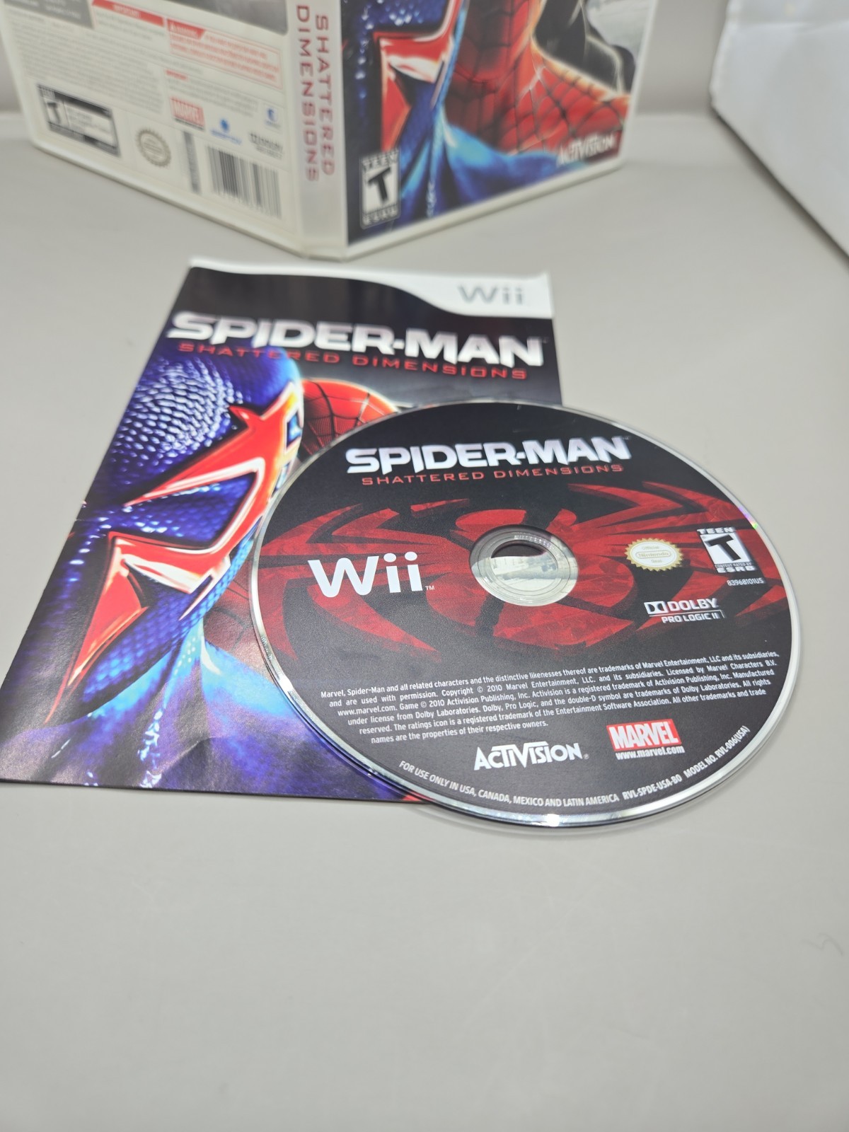 SpiderMan Shattered Dimensions Nintendo Wii CIB Complete – Tested Free Shipping.