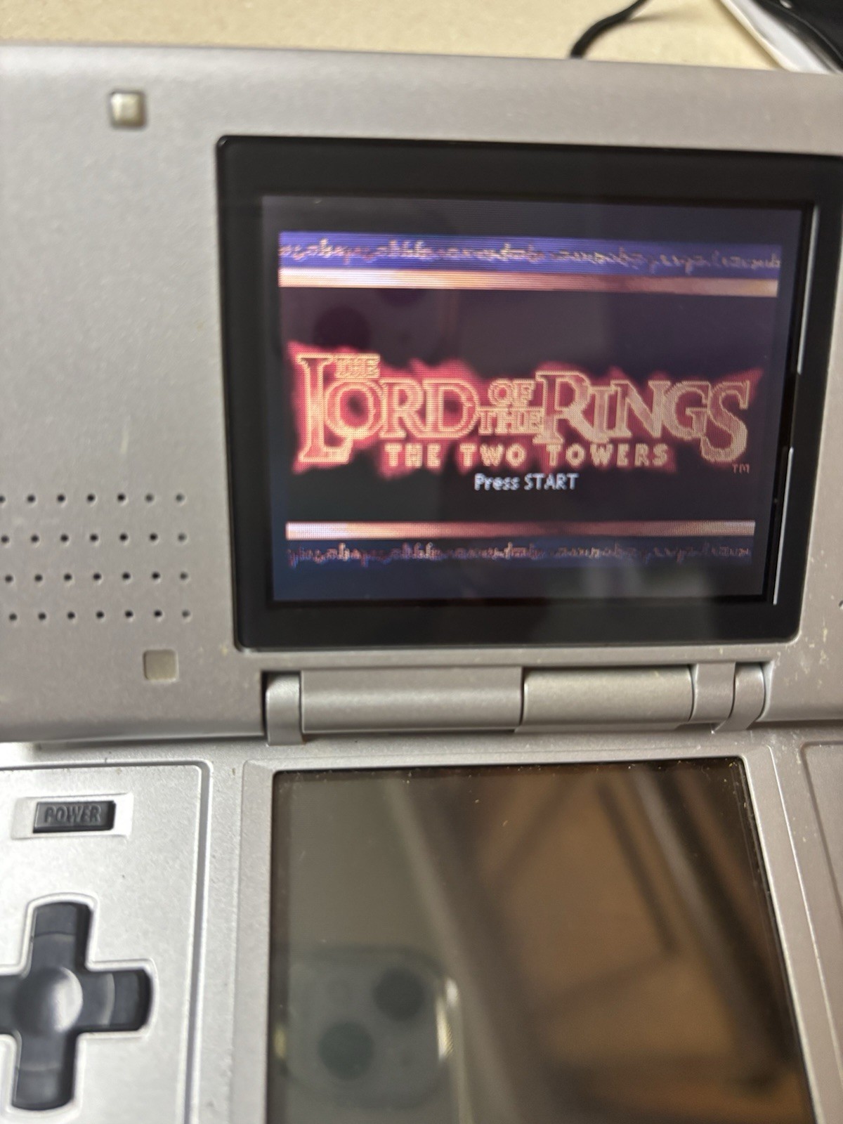 Silver Nintendo DS Handheld System With Metroid Prime Hunters First Hunt Tested