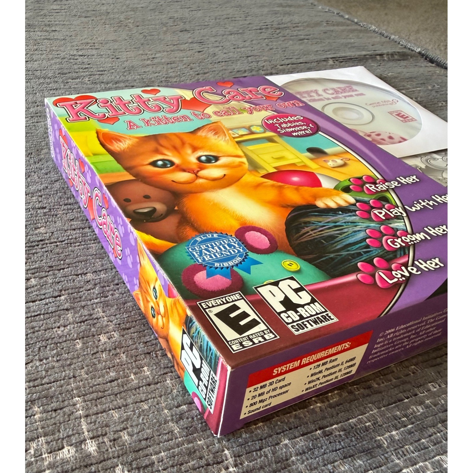 Kitty Care PC CD-ROM Game Kids Big Box Virtual Pet