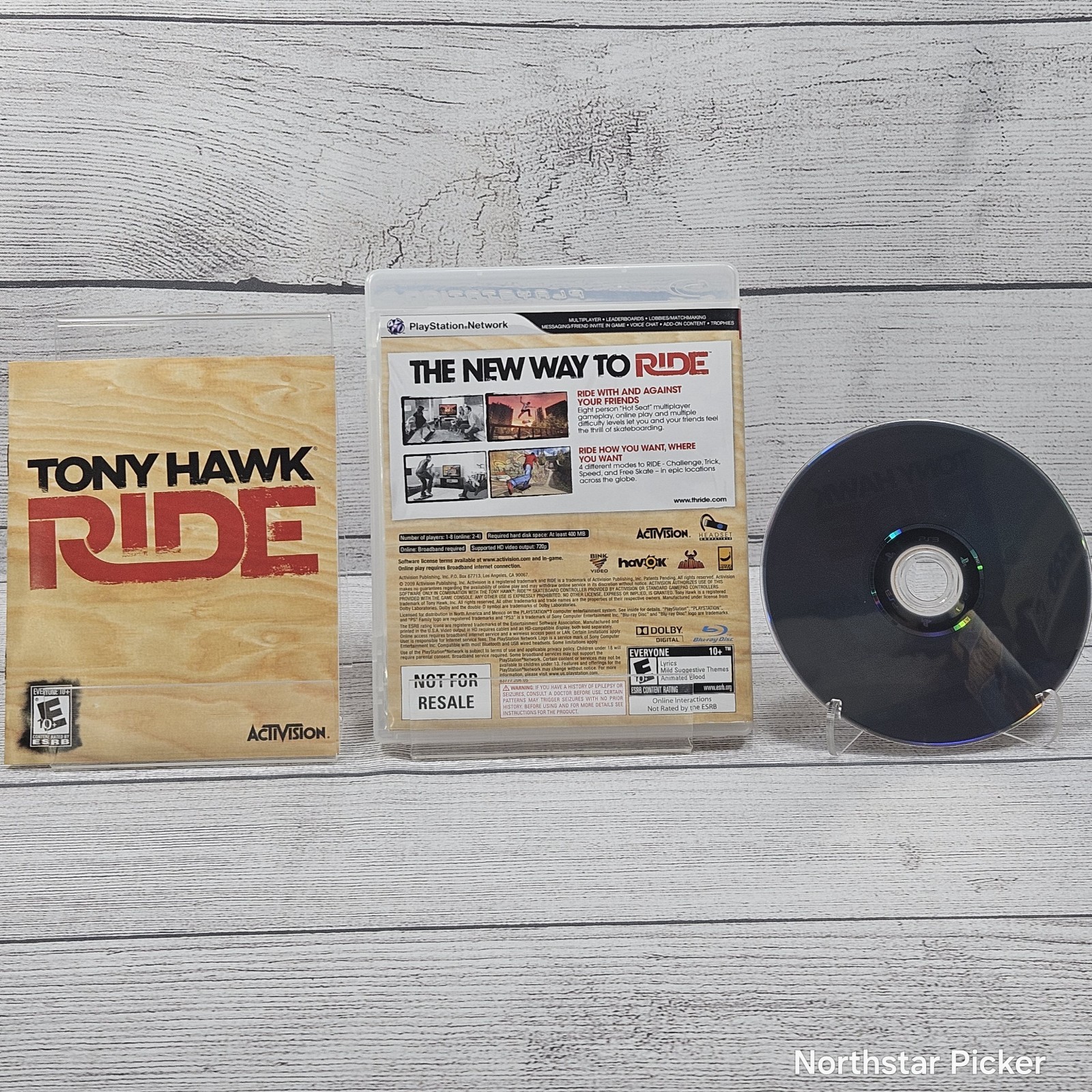 Tony Hawk: Ride [Not for Resale] (PS3, 2009) w/ Manual No Dongle | CIB | Tested
