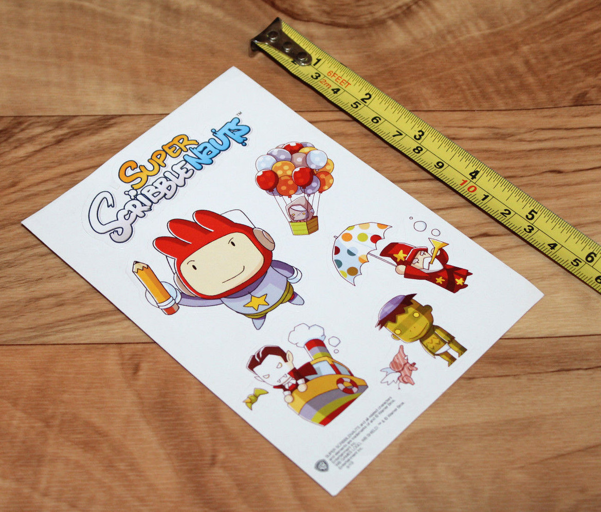 2 x Super Scribblenauts Nintendo DS Rare Promo Sticker Set Sets