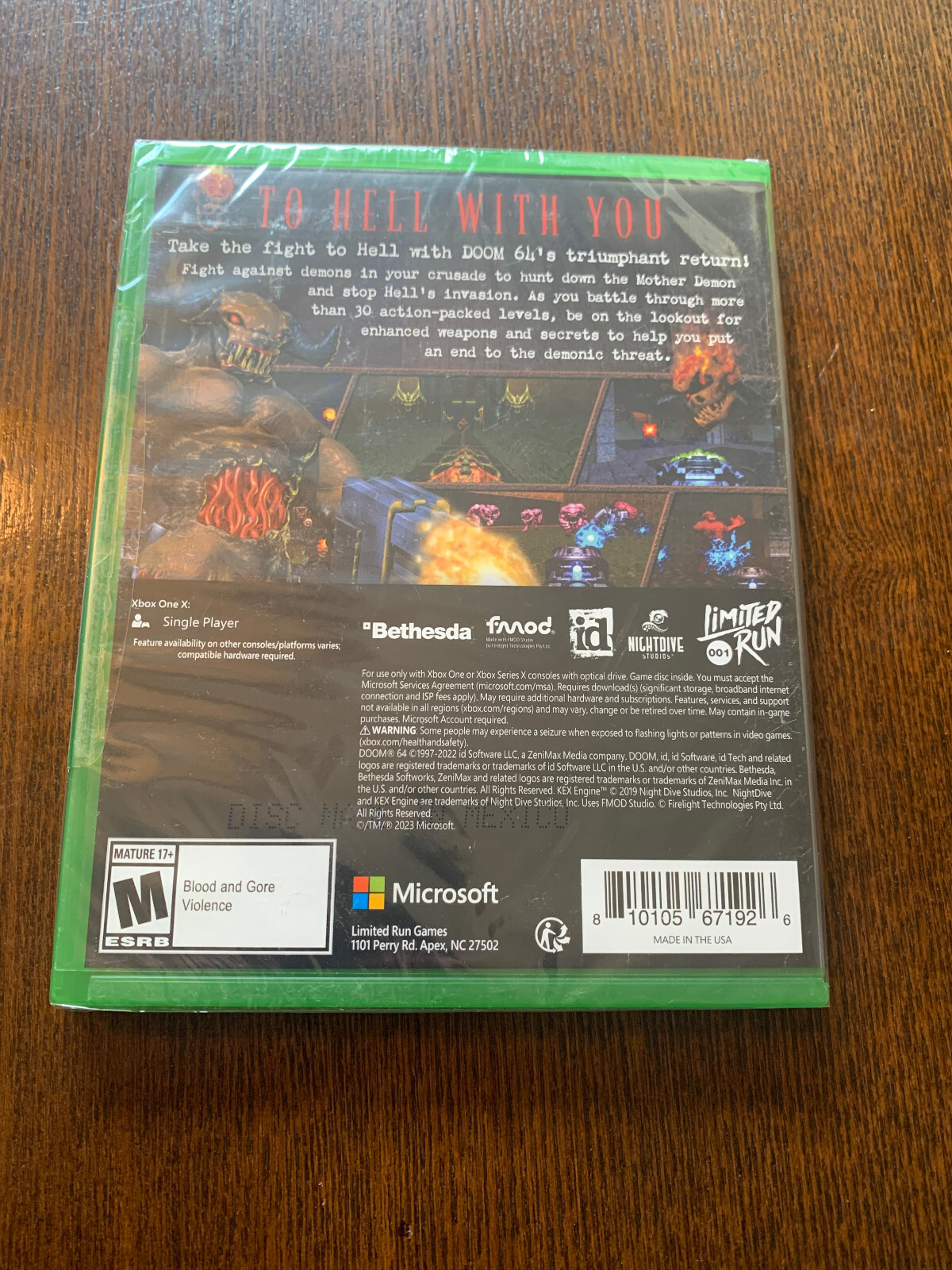 DOOM 64 Xbox Series X One Microsoft Brand Limited Run Games #1 New Sealed