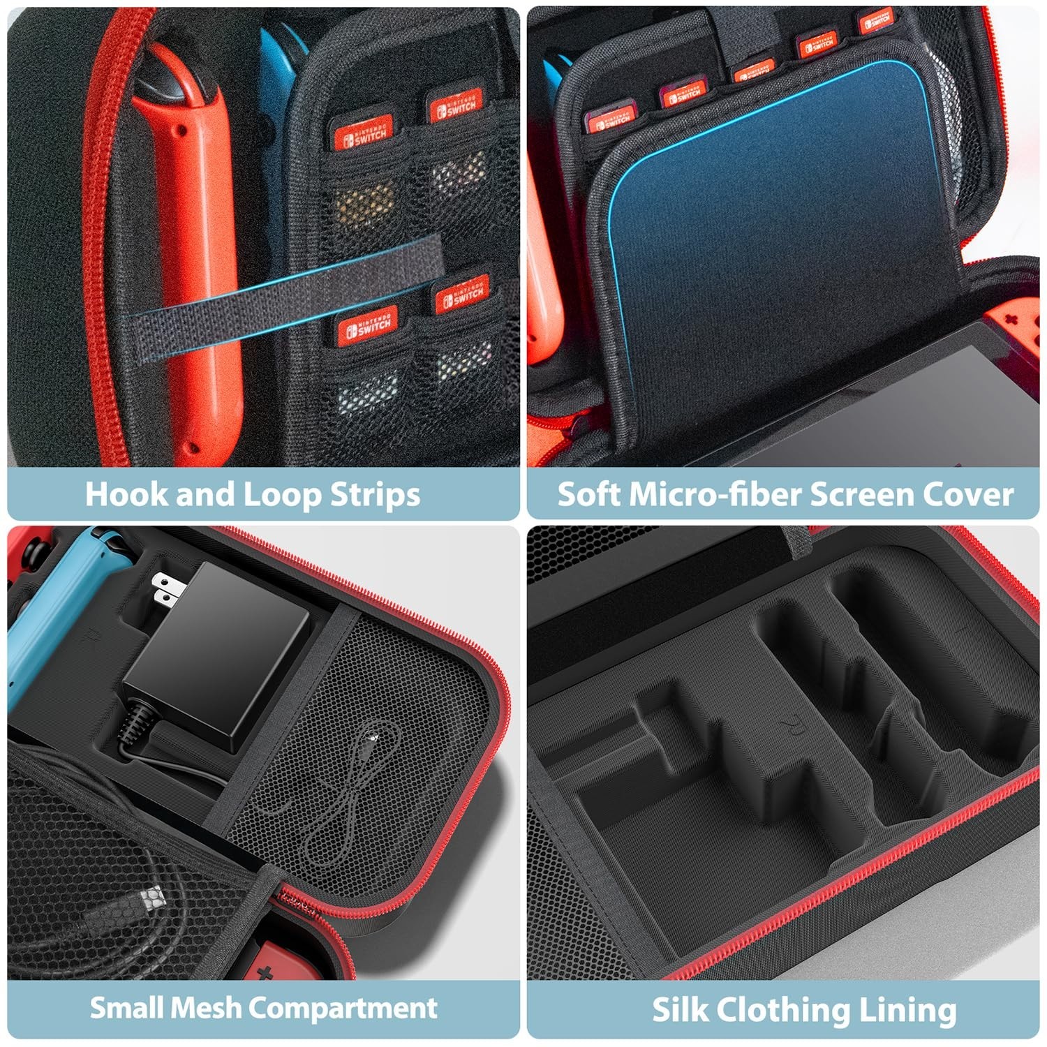 Switch Carrying Case Compatible with Nintendo OLED, Portable Switch Travel C…