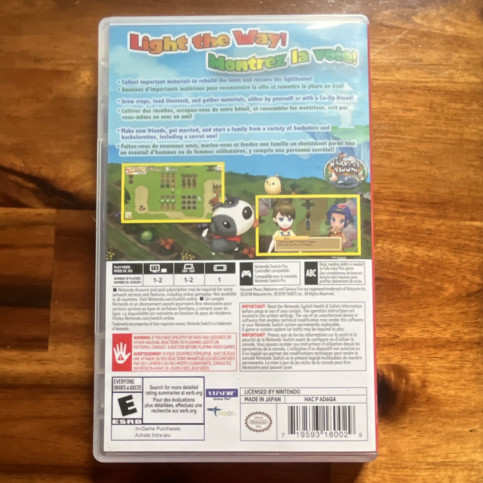 Natsume Harvest Moon: Light of Hope Nintendo Switch 2018 E NTSC-U/C Multiplayer