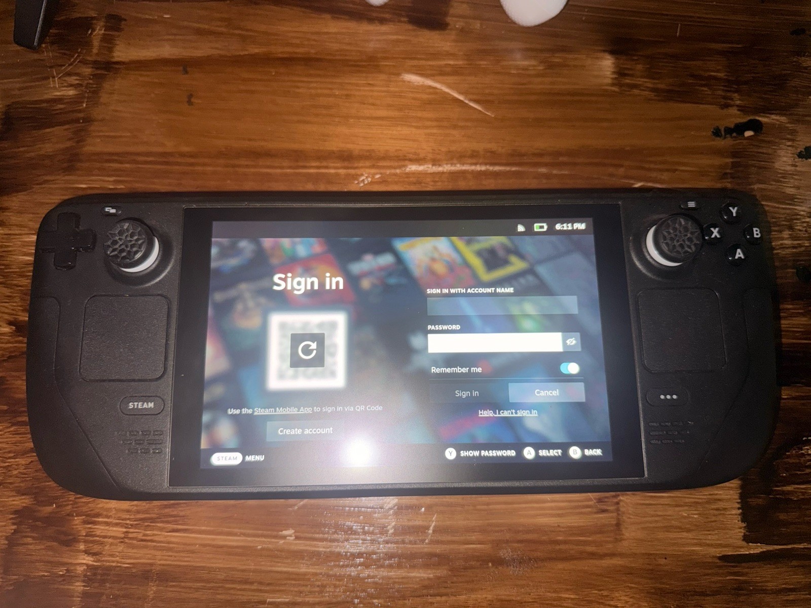 Valve Steam Deck Black 64GB Console with 500GB SD Card and Original Case