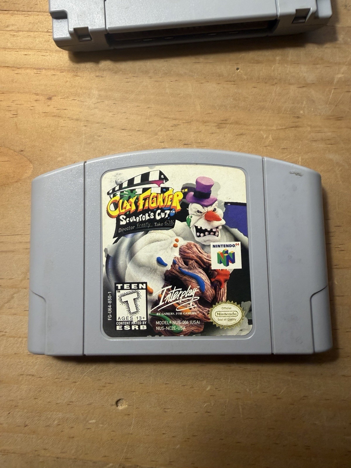 Clay Fighter Sculptor’s Cut Nintendo 64 N64 Nintendo 64 Authentic CLEAN + RARE