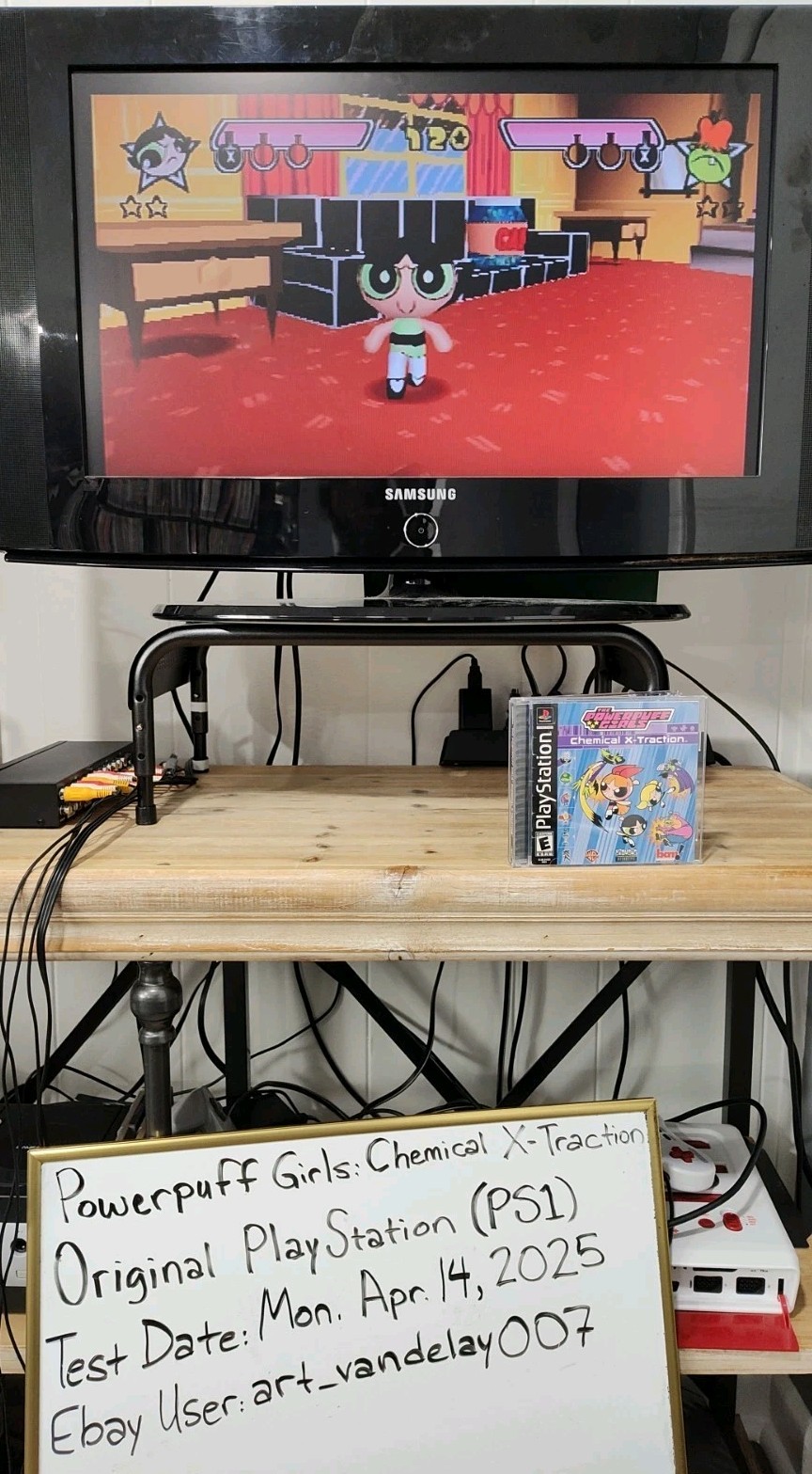 The Powerpuff Girls: Chemical X-Traction (PS1, 2001) CIB VGC Black Label Tested!