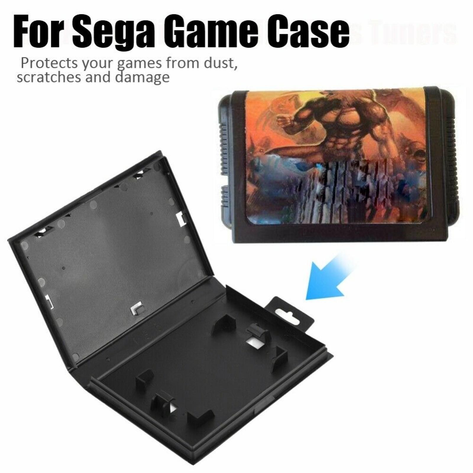 ABS Black Portable Box Storage Case Replacement For Sega Genesis Game Card