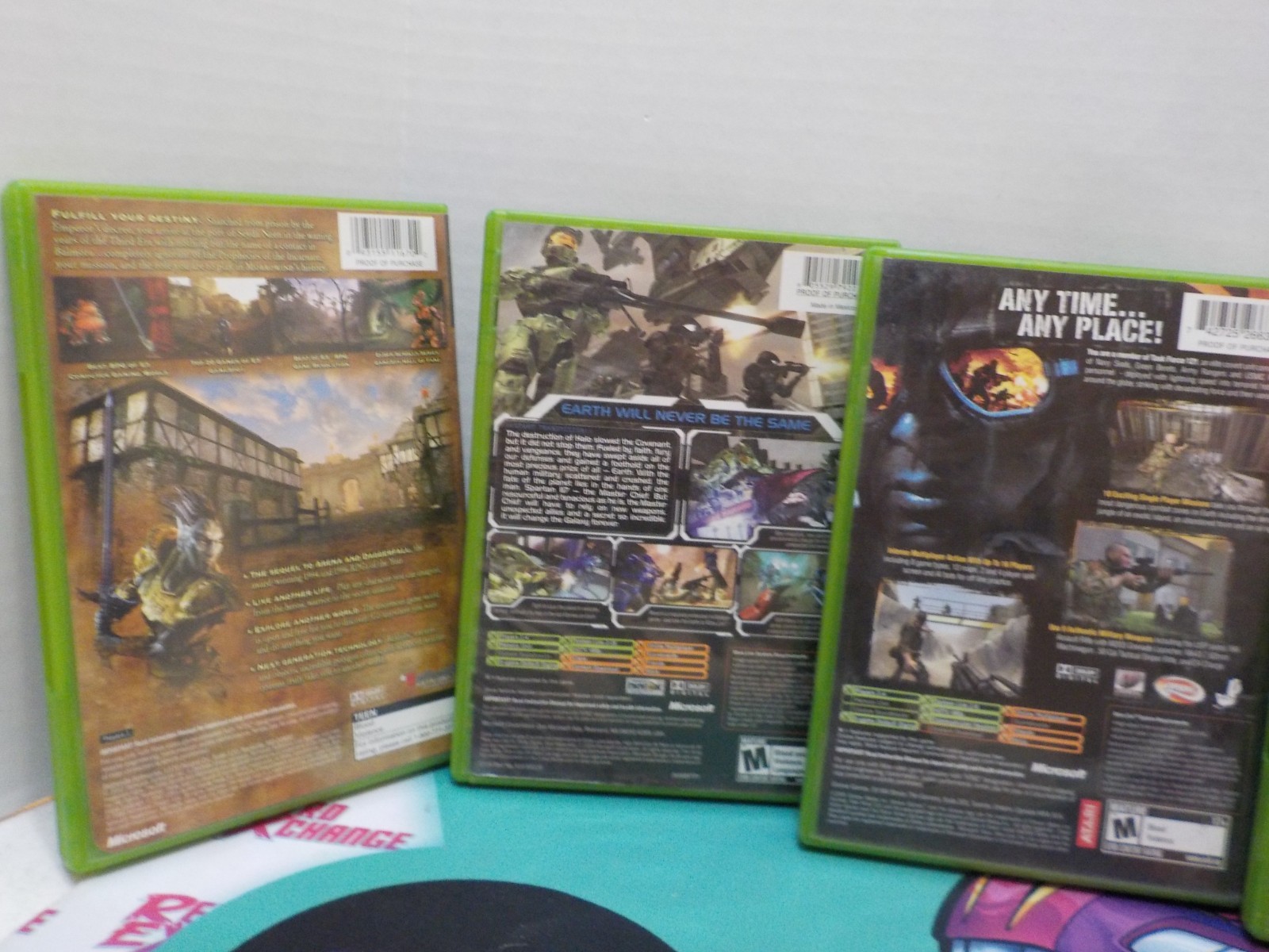 N A1001 Only Xbox Game Cases Lot of 6 ( Halo 2 GTA COD Pirates)