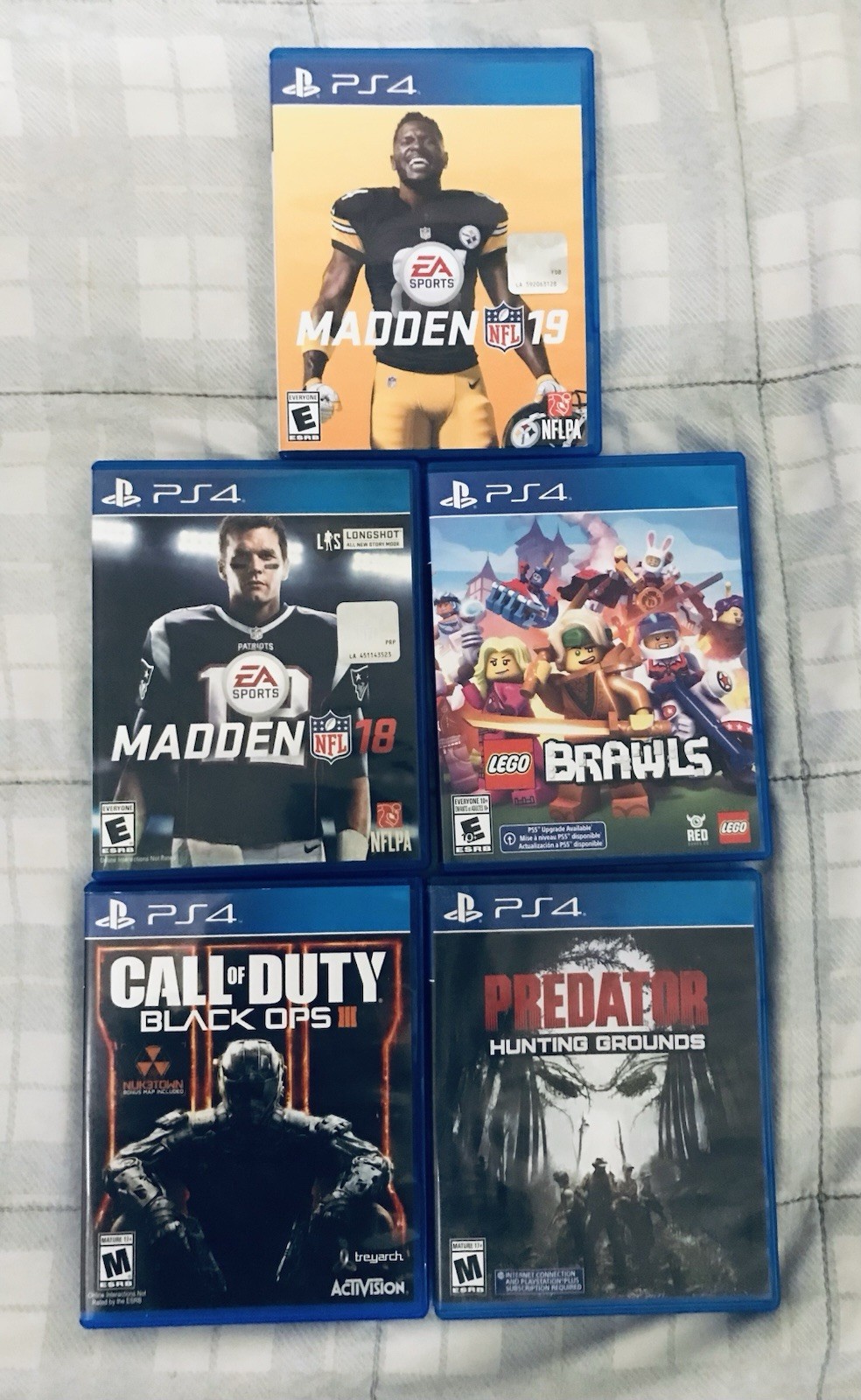 Ps4 Playstation 4 Lot of 9 Games & Wired Headset Adult Owned Fully Functional.