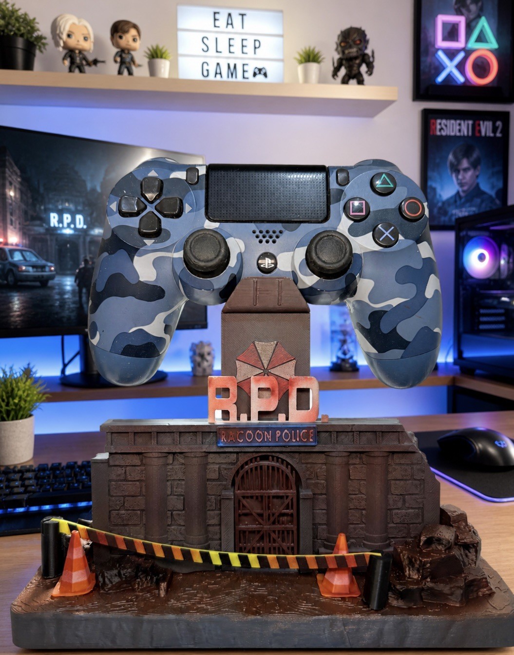 Resident Evil Requiem Universal Controller Holder-Desk Decoration-Fan Made Gift