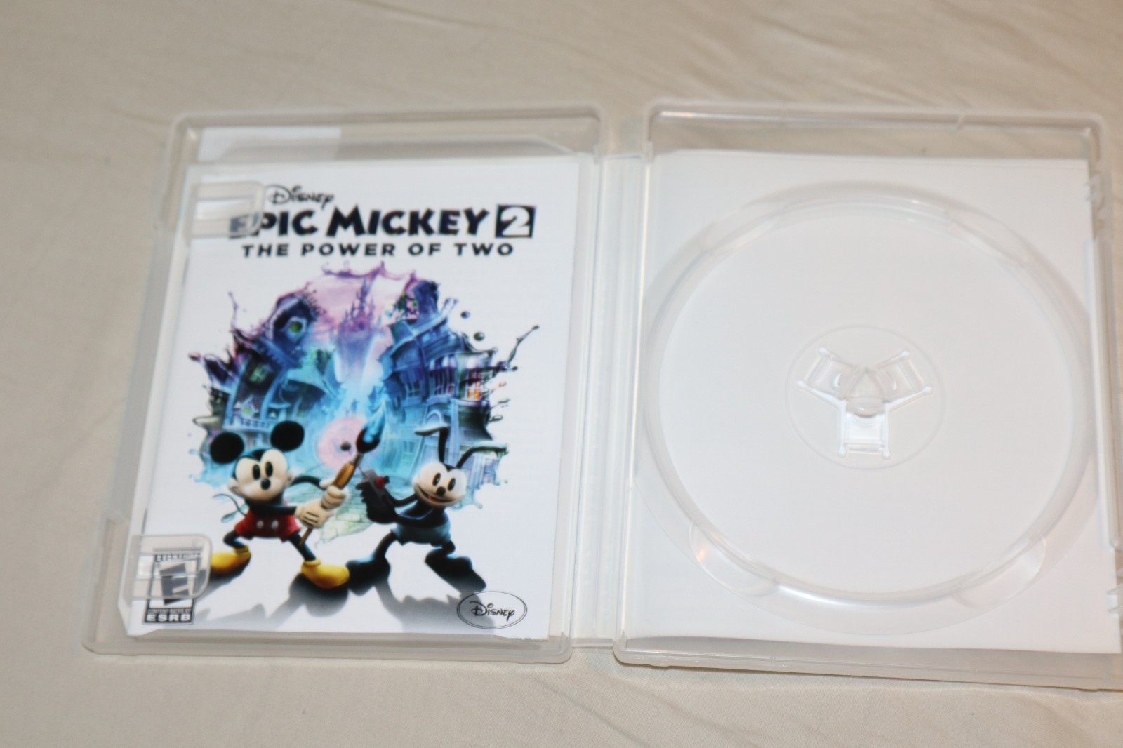 Sony Playstation 3 PS3 Epic Mickey 2 The Power of Two Case and Manual ONLY