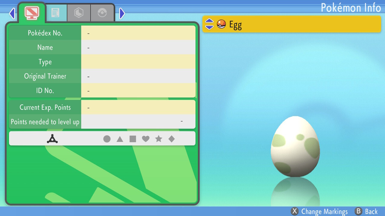 Shiny Torchic Egg Pokemon [Brilliant Diamond Shining Pearl]