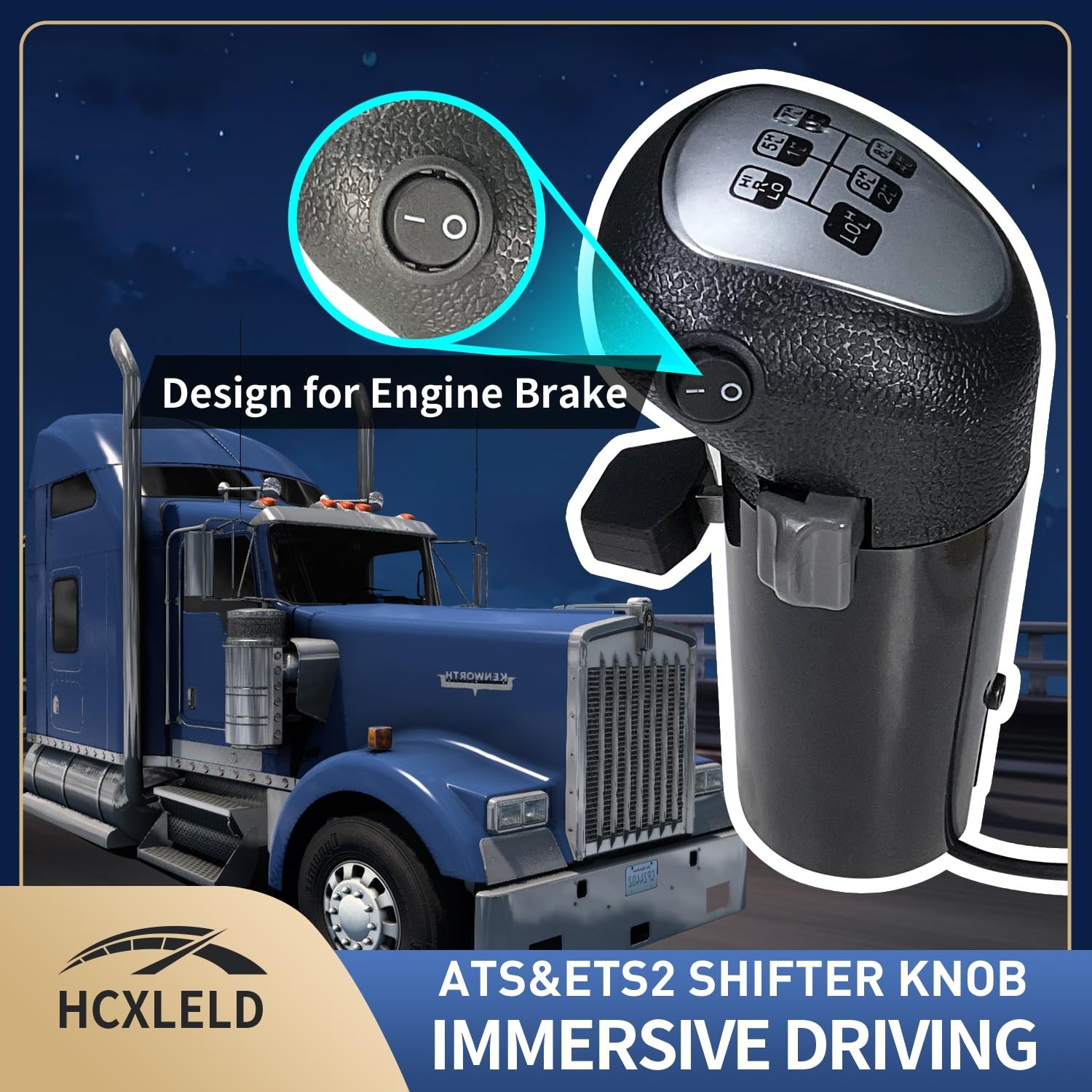 USB Truck Simulator Shifter Knob for ATS & ETS2 compatibled with Logitech G25 G2