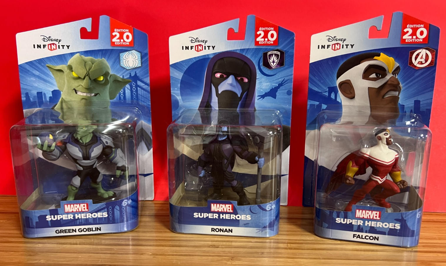 Disney Infinity 2.0 Marvel figures Green Goblin Falcon & Ronan- sealed