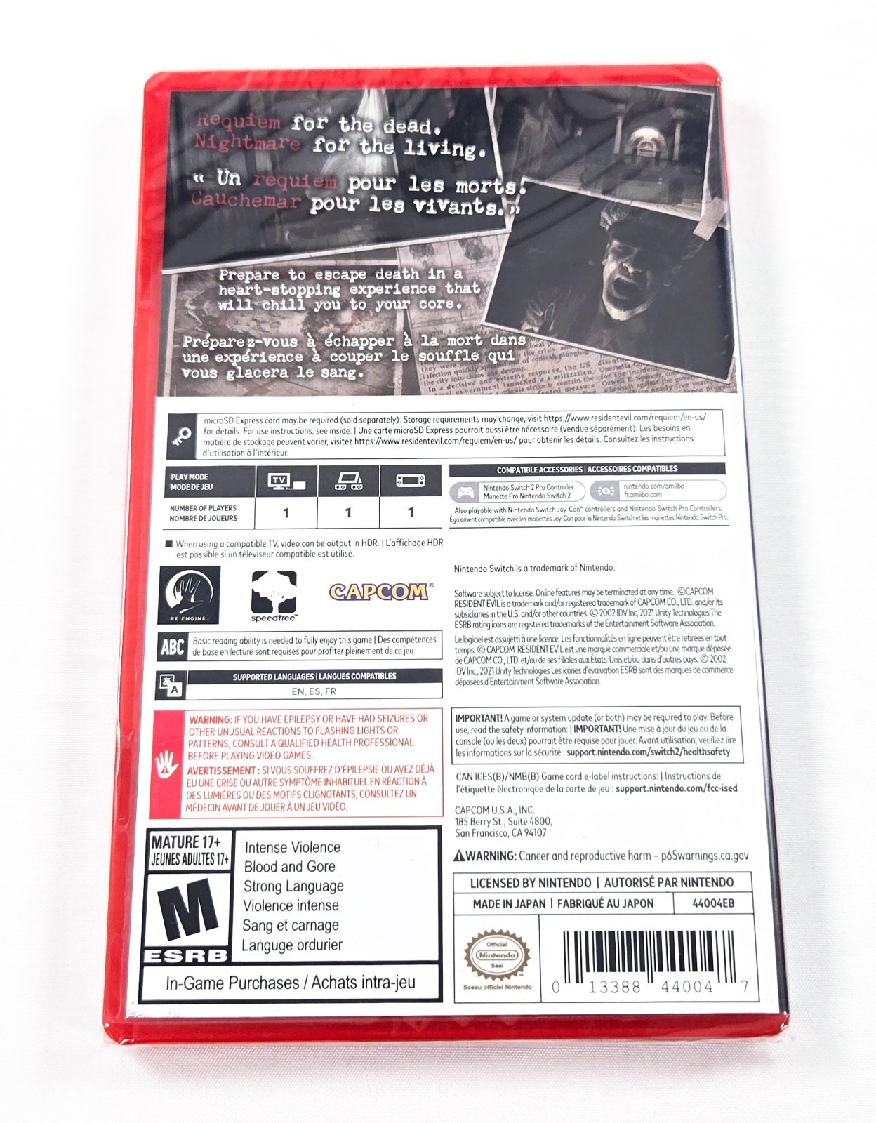 RESIDENT EVIL REQUIEM NEW SEALED 2026 Authentic Nintendo Switch 2