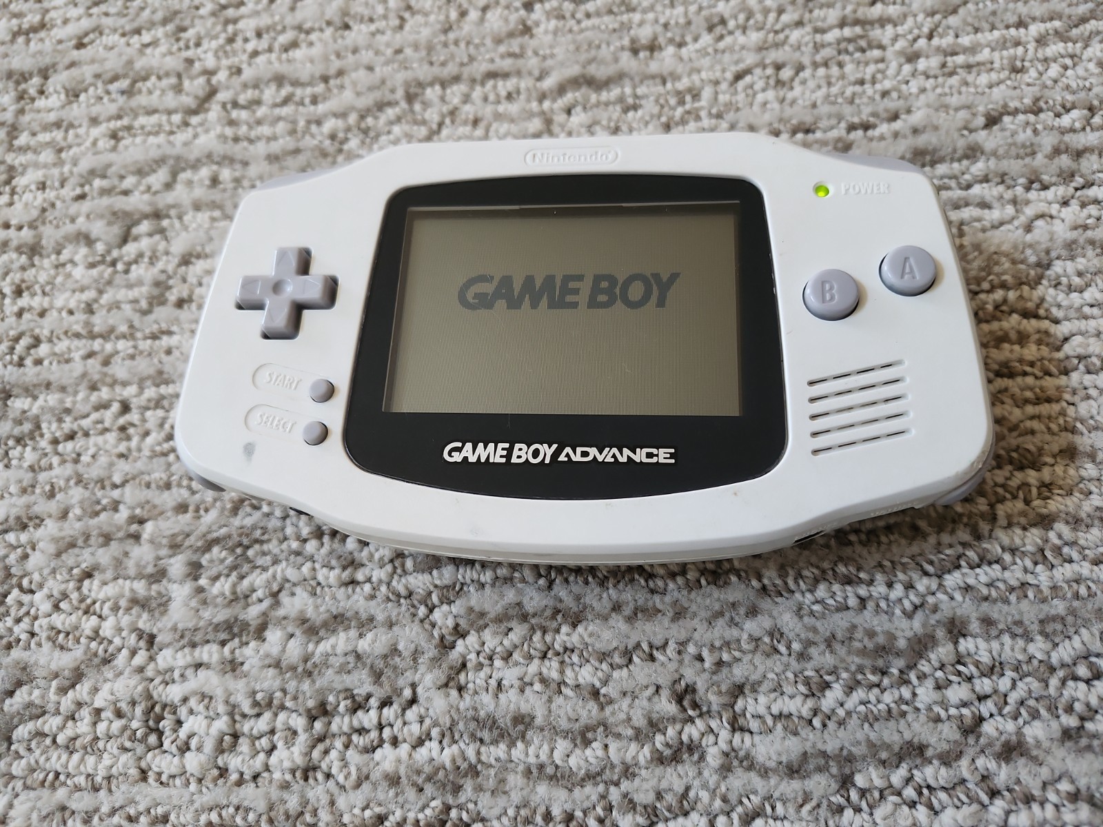 Nintendo Game Boy Advance AGB-001 Glacier White Handheld, Working Ships TODAY!