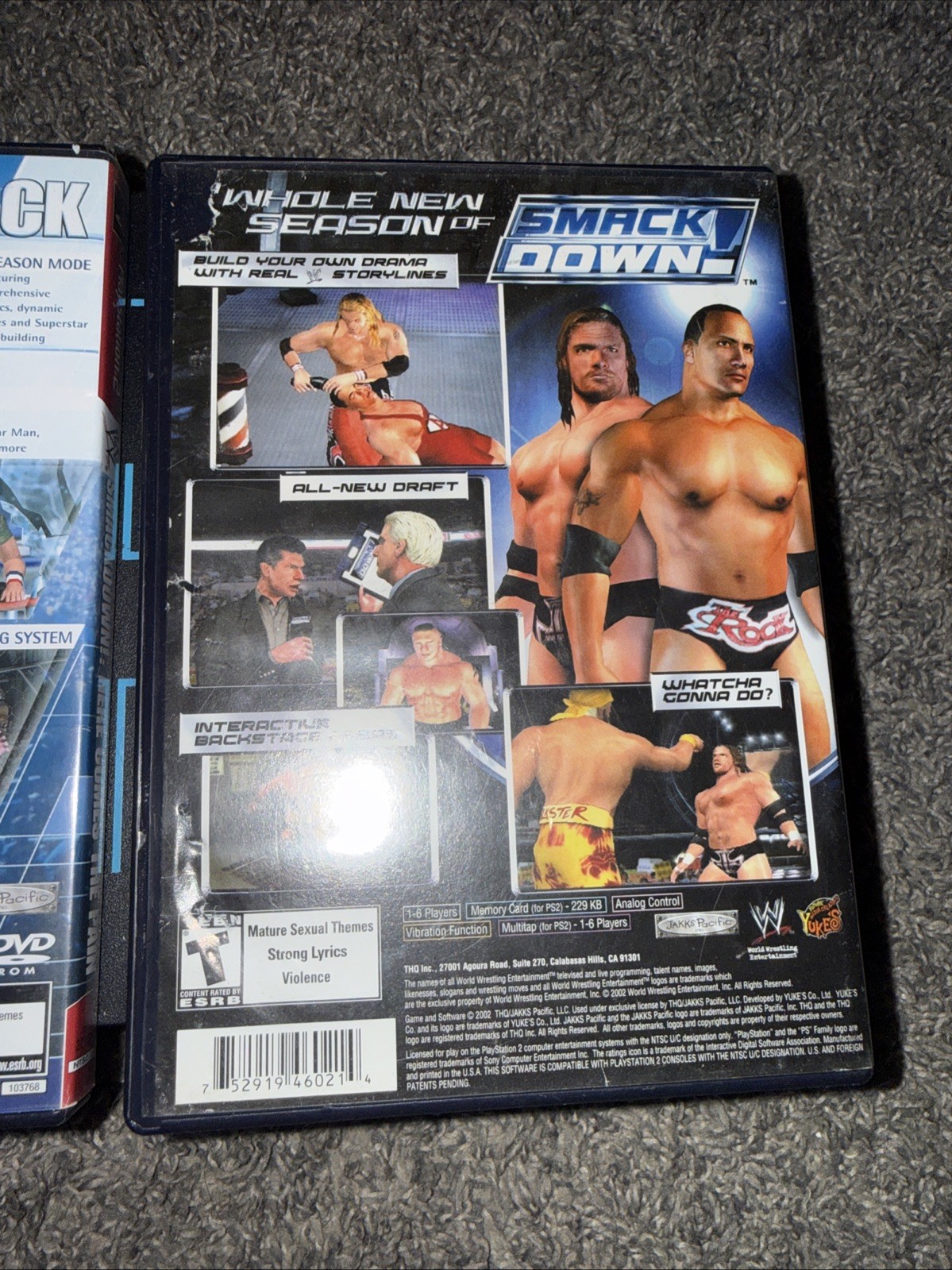 Sony PlayStation 2 PS2 Fat Bundle TESTED HDMI Adapter WWE Here Comes The Pain