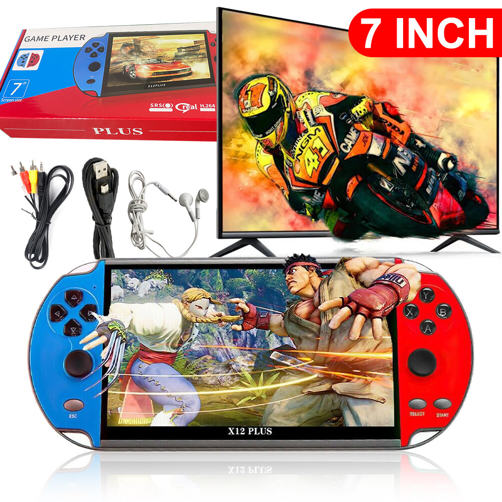 X12 Plus7″ Video Game Console 16GB Retro Handheld Portable 10000Built-in Game ZA