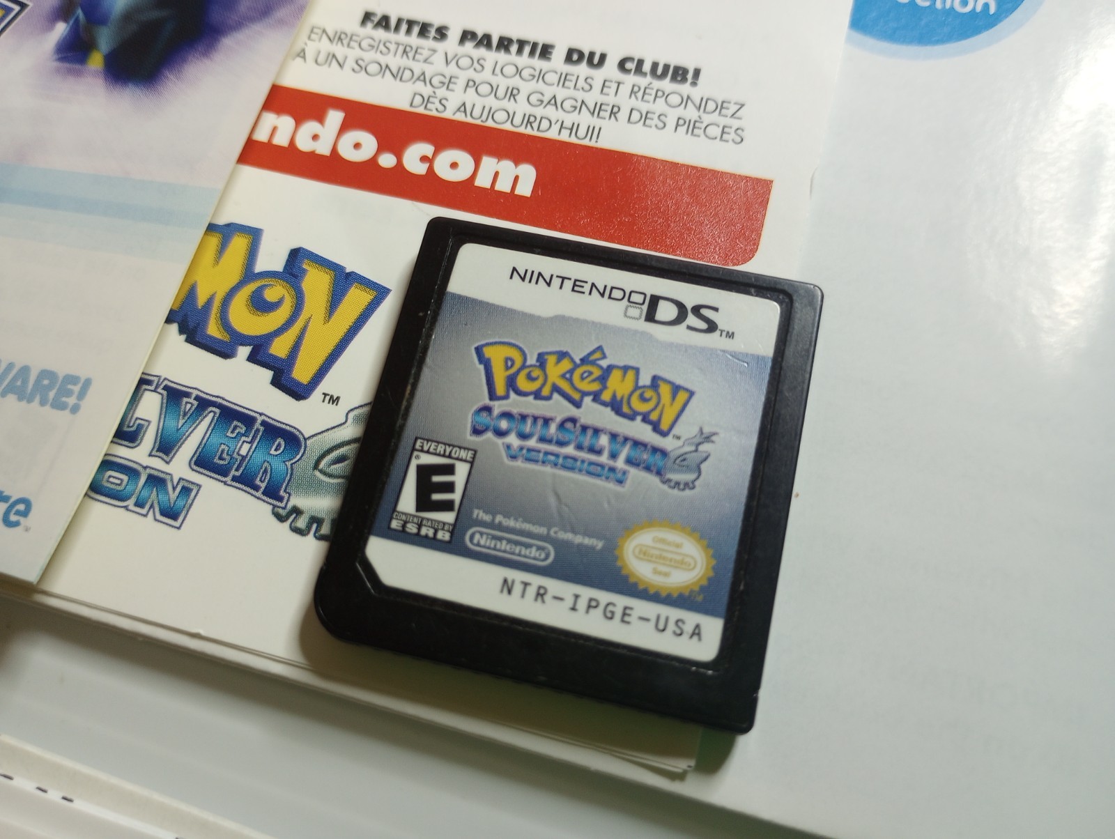 Nintendo DS Pokemon Platinum SoulSilver HeartGold Complete Game Case Manual +