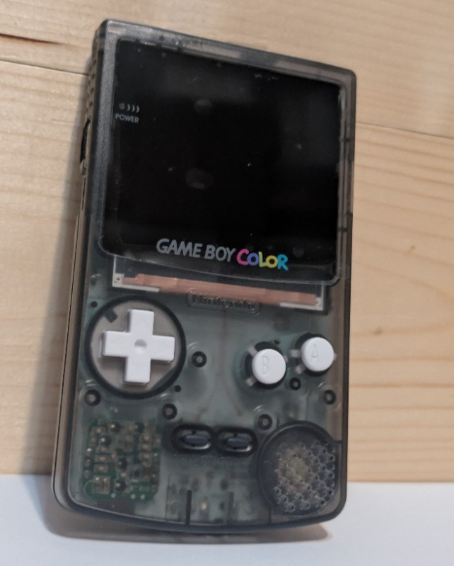 Nintendo Gameboy Color Clear Black CGB-001 *Tested* IPS FunnyPlaying W/OSD