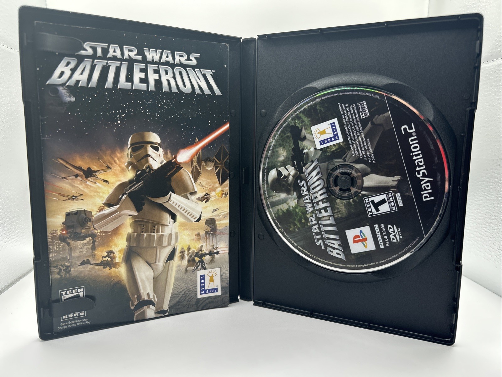 Star Wars: Battlefront (Sony PlayStation 2, 2004) Complete W/ Reg Card Tested