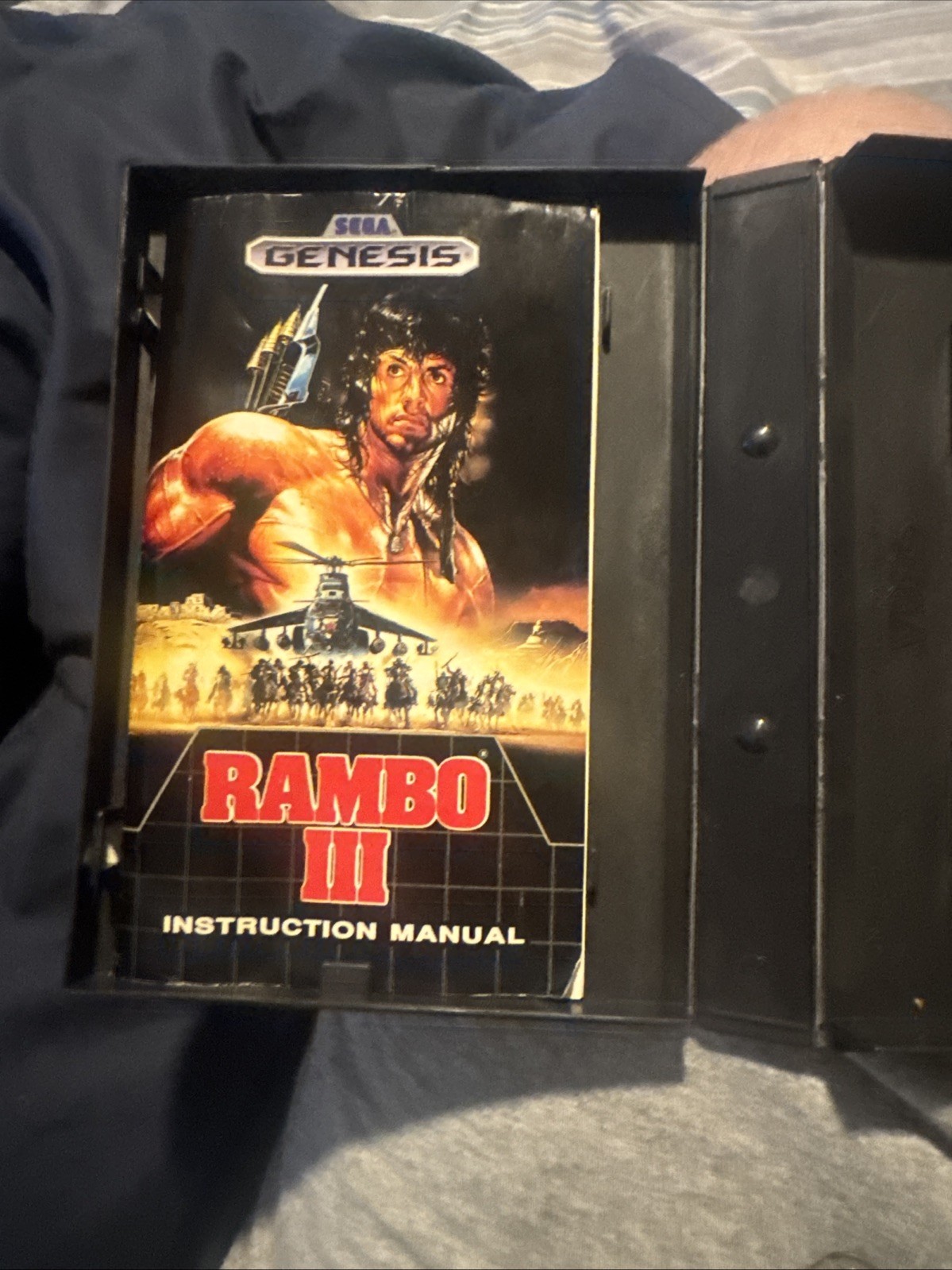 Rambo III Complete in Box for Sega Genesis. Authentic. Cleaned/Tested. Mint!