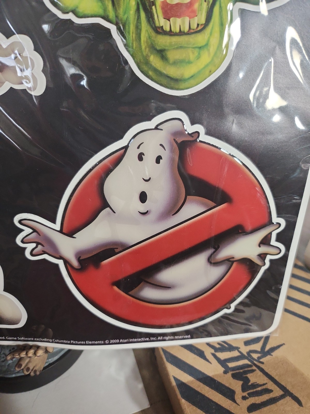 Ghostbusters Puffy Stickers Promo Sheet The Video Game 2009 Slimer Stay Puft NEW