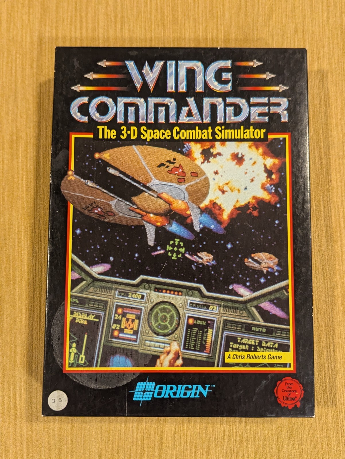 Wing Commander 1990 Origin IBM PC 5.2″ Floppy CIB