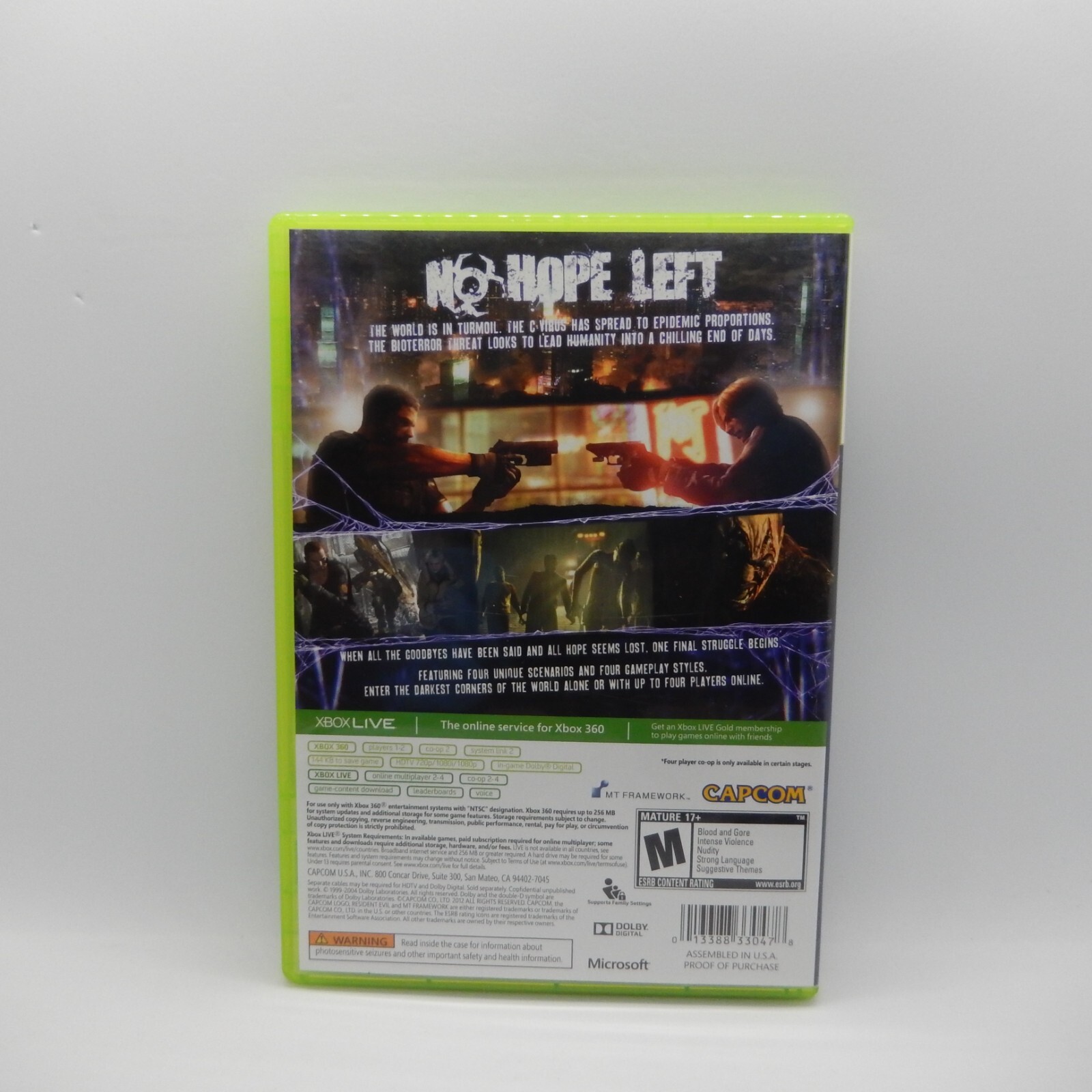 Resident Evil 6 Microsoft Xbox 360 2012 No Manual Tested and Working