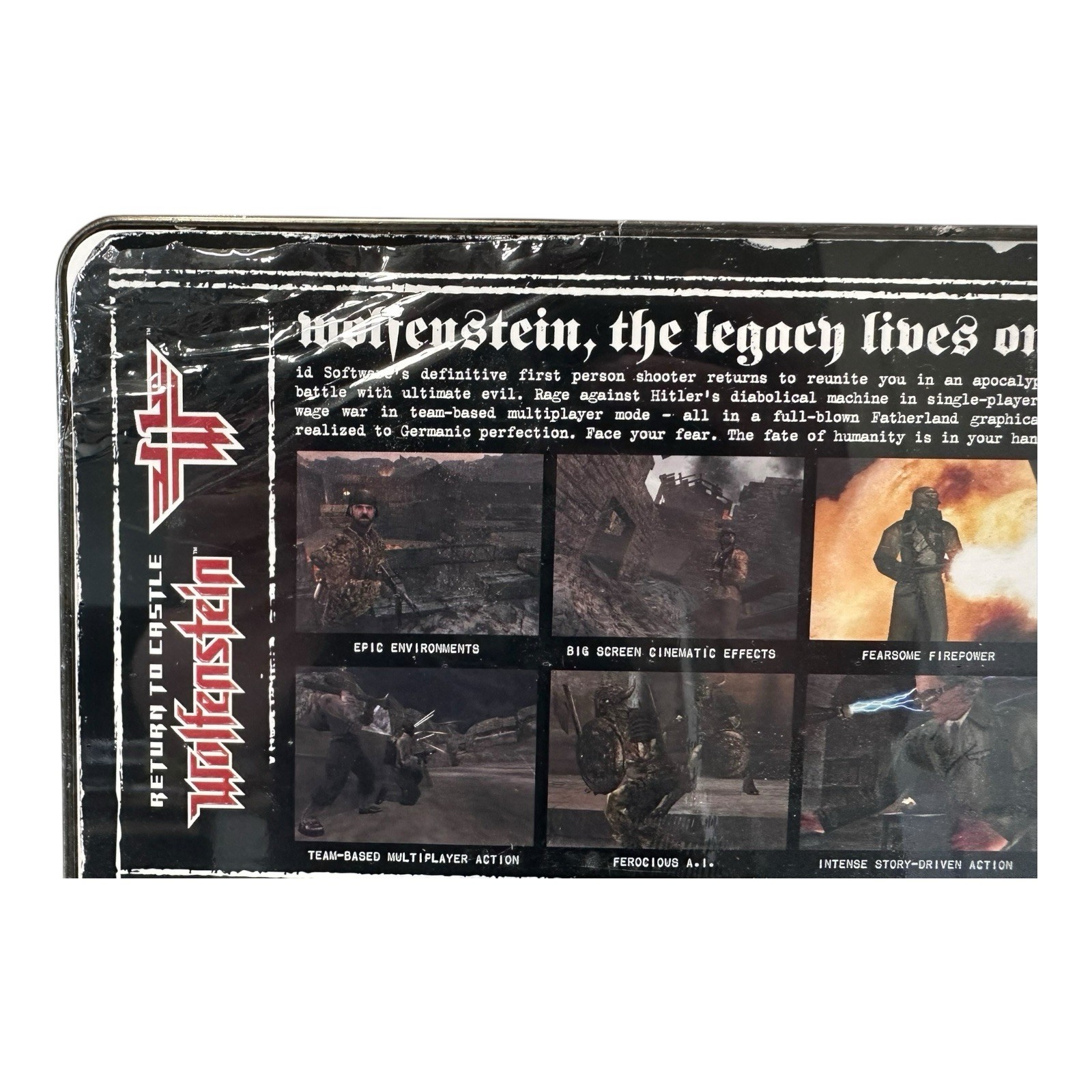Return to Castle Wolfenstein: Limited Edition (PC 2001) NEW SEALED METAL BOX TIN